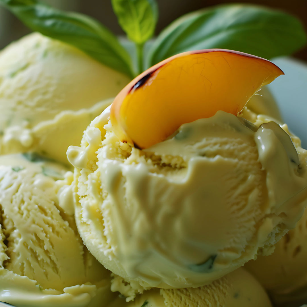 Peach Basil Sorbet